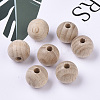 Natural Beech Wood Beads WOOD-T020-01D-5