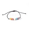 Bohemian Adjustable Handmade Dyed Natuarl Lava Rock Braided Bead Bracelets for Women RX0209-5-1