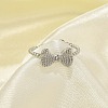 Bowknot 304 Stainless Steel Open Cuff Rings for Women LS-RJEW-G338-08P-3