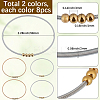 16Pcs 2 Colors Stainless Steel Satellite Chains Stretch Bracelet for Women BJEW-SP0001-18-2