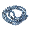 Natural Devil Blue Aquamarine Beads Strands G-P629-A02-04-3