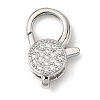 Brass Clear Cubic Zirconia Lobster Claw Clasps KK-Z078-47B-P-1