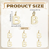 8Pcs Brass Charms KK-LP0001-85B-2