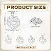 16Pcs 304 Stainless Steel Pendants STAS-LP0003-72-2