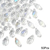 50Pcs Electroplate Glass Faceted Teardrop Beads EGLA-YW0005-17H-1