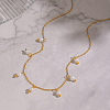 Elegant Round White Imitation Pearl Pendant Bib Necklaces FU4888-9
