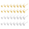 SUPERFINDINGS 32Pcs 8 Style Rack Plating Brass Stud Earring Findings KK-FH0005-67-1