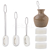 3Pcs 3 Style Stainless Steel & Sponge Beaker Brush AJEW-UN0002-04-1