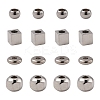 100Pcs 4 Style 304 Stainless Steel Spacer Beads STAS-YW0002-81-1