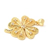 Brass Micro Pave Cubic Zirconia Pendants KK-U053-23G-2