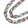 Electroplate Transparent Glass Beads Strands EGLA-N002-25-D02-3