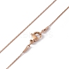 Ion Plating(IP) 304 Stainless Steel Serpentine Chain Necklace for Men Women NJEW-G076-01C-RG-1