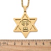 Hanukkah 201 Stainless Steel Star of David Pendant Necklaces NJEW-Z058-02G-5