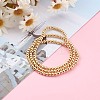 Round Brass Beaded Stretch Bracelets BJEW-JB05983-4