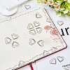 100Pcs Heart Shape Iron Paper Clips TOOL-WH20002-03A-P-4