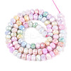 Anti-Tarnish Electroplate Rondelle Glass Beads Strands X-EGLA-T021-6mm-17-10-2