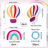 4Pcs 2 Styles Hot Air Balloon & Rainbow Silicone Beads Knitting Needle Protectors/Knitting Needle Stoppers DIY-SC0023-90-2