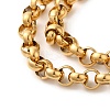 Ion Plating(IP) 304 Stainless Steel Rolo Chain Double Layer Necklaces NJEW-L173-017G-2