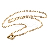 304 Stainless Steel Cable Chain Necklaces with Spring Ring Clasps for Women X-NJEW-Z091-15G-4