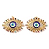 Rack Plating Brass Micro Pave Cubic Zirconia Pendants KK-H486-24G-04-1