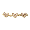 Rack Plating Brass Connector Charms KK-O142-59G-2