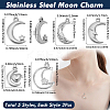 10Pcs 5 Styles 304 Stainless Steel Pendants STAS-BBC0006-88-2