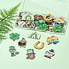 32Pcs 8 Styles St.Patrick's Day Themes Printed Wood Pendants WOOD-FS0001-43-9