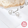 Anti-Tarnish Rhodium Plated 925 Sterling Silver Stud Earring XF5476-3-2