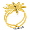 Stylish Sun Shape 304 Stainless Steel Cuff Adjustable Ring for Women DD6056-2-1