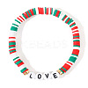 Christmas Love Resin & Acrylic Beaded Stretch Bracelets WK2852-1-1