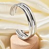 304 Stainless Steel Cuff Bangles for Women BJEW-B108-07P-1