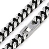 201 Stainless Steel Cuban Link Chain Necklaces for Men NJEW-B116-03P-1-1