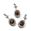 Natural Tiger Eye Pendants KK-G553-04P-1