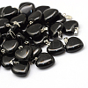 Heart Natural Obsidian Pendants G-Q371-17-1