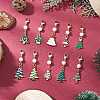 10Pcs Christmas Tree Alloy Enamel Pendant Decorations HJEW-JM03817-1