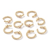 Brass Micro Pave Cubic Zirconia Cuff Earrings EJEW-H109-01E-G-2
