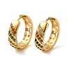 304 Stainless Steel Pave Cubic Zirconia Hoop Earrings for Women LS-EJEW-U019-02G-02-1