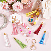 DIY Faux Suede Tasse Keychain Making Kits DIY-SP0002-43G-4