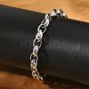 304 Stainless Steel Oval Link Chains Bracelets for Men & Women BJEW-D042-35P-1