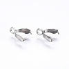 Tarnish Resistant 201 Stainless Steel Pendant Pinch Bails LS-X-STAS-E437-27P-1
