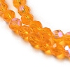 Electroplate Transparent Glass Beads Strands EGLA-A035-T3mm-L05-3