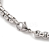 Tarnish Resistant 201 Stainless Steel Box Chain Bracelets for Women BJEW-R318-03C-P-2