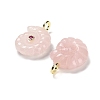 Natural Rose Quartz Pendants G-A287-01G-07-2