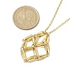 3 Pcs Crystal Stone Cage Pendant Necklaces NJEW-JN04751-02-3
