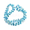 Electroplate Transparent Glass Beads Strands EGLA-P052-01A-AB03-2