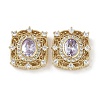 Brass Micro Pave Cubic Zirconia Beads KK-G491-36G-01-1