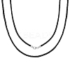 2Pcs Braided Round Leather Cord Necklace Making NJEW-BBC0001-19B-01-1