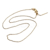 Ion Plating(IP) Adjustable 304 Stainless Steel Cable Chain Necklaces NJEW-K270-06G-2