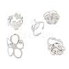 5Pcs 304 Stainless Steel Open Cuff Rings for Women RJEW-K313-11P-4