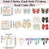 30Pcs 15 Styles Alloy Enamel Charms ENAM-SC0005-68-2